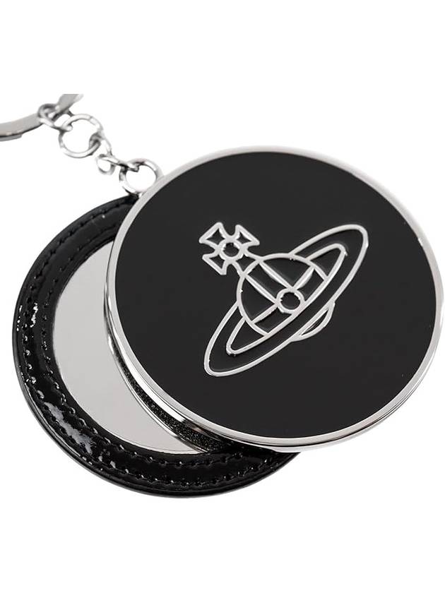 ORB Logo Patterned Leather Key Holder Black - VIVIENNE WESTWOOD - BALAAN 4