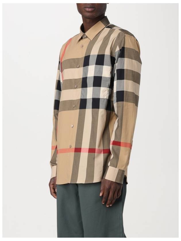 Check Cotton Long Sleeve Shirt Archive Beige - BURBERRY - BALAAN 8