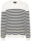 Bobby Striped Wool Knit Top Black Ivory - A.P.C. - BALAAN 1