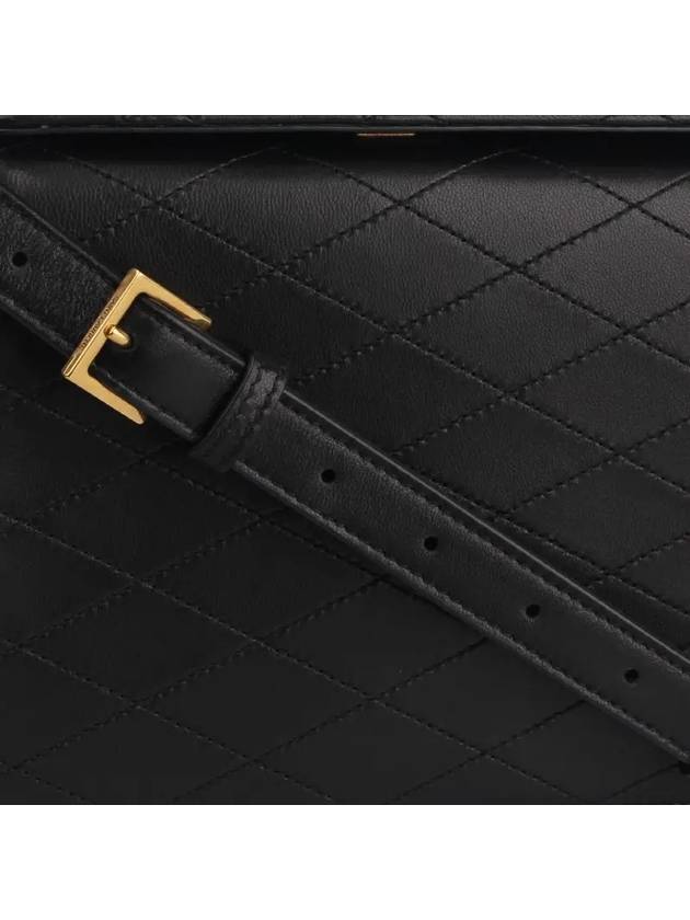 Quilted Lambskin Leather Mini Square Cross Bag Black - SAINT LAURENT - BALAAN 5