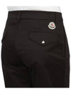 Cotton Poplin Straight Pants Black - MONCLER - BALAAN 9