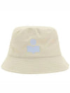 Haley Embroidered Logo Bucket Hat Ivory - ISABEL MARANT - BALAAN 2