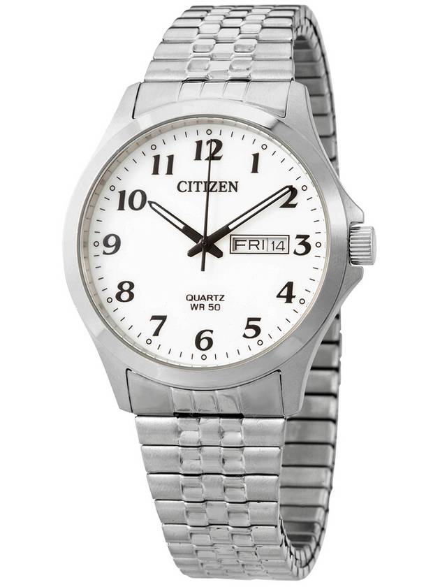 Citizen Quartz White Dial Stainless Steel Men's Watch BF5000-94A - CITIZEN - BALAAN 1