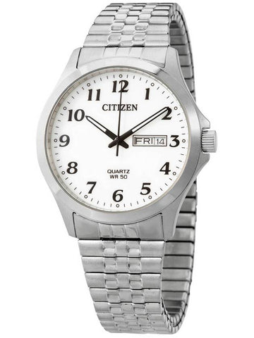 Citizen Quartz White Dial Stainless Steel Men's Watch BF5000-94A - CITIZEN - BALAAN 1