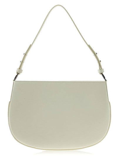 Issa Logo Buckle Leather Shoulder Bag White - BY FAR - BALAAN 2