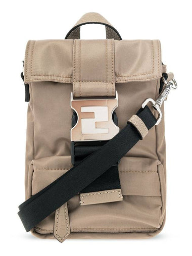 Mini Econyl Cross Backpack Beige - FENDI - BALAAN 1