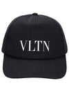 VLTN Logo Print Ball Cap Black - VALENTINO - BALAAN 2