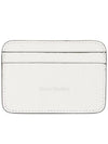 Embossed Logo Leather Card Holder White - ACNE STUDIOS - BALAAN 2