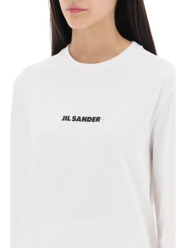 logo print long sleeve t-shirt - JIL SANDER - BALAAN 4