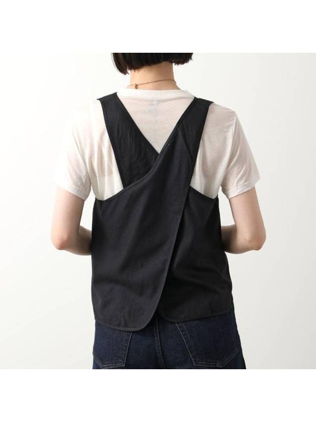 Apron Wild Silk Sleeveless Black - BASERANGE - BALAAN 3