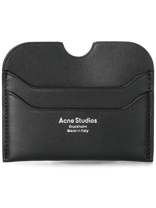 Silver Logo Card Wallet Black - ACNE STUDIOS - BALAAN 2