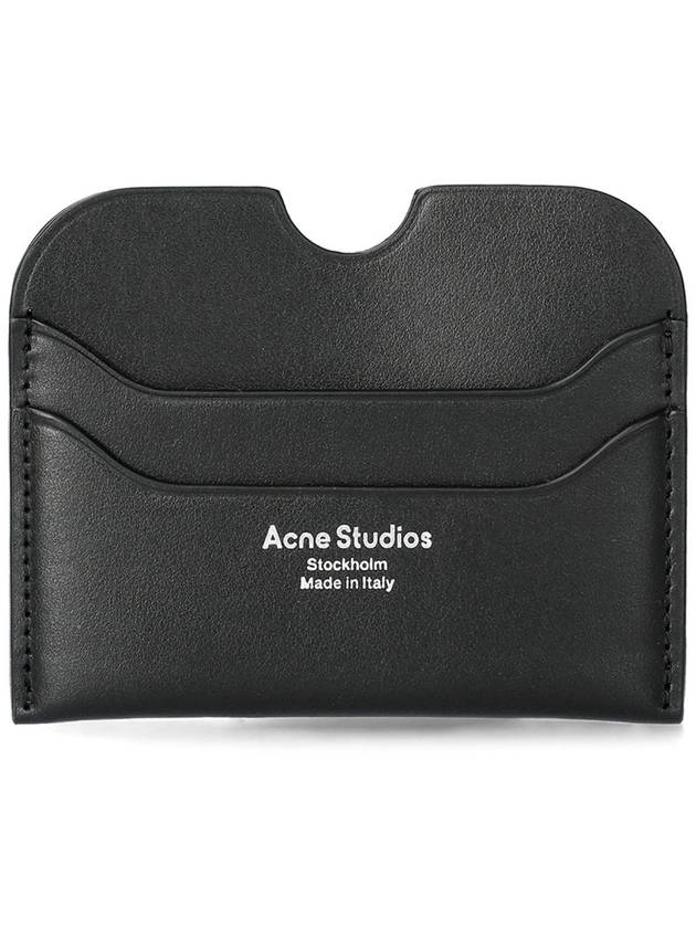 Silver Logo Card Wallet Black - ACNE STUDIOS - BALAAN 3