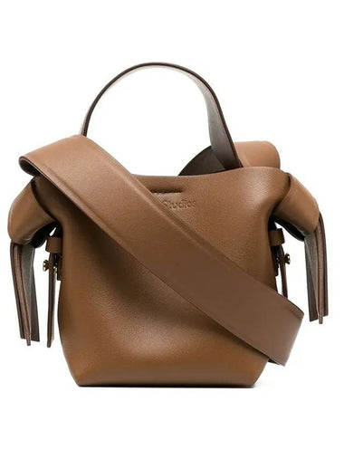 Musubi Micro Leather Shoulder Bag Camel - ACNE STUDIOS - BALAAN 1