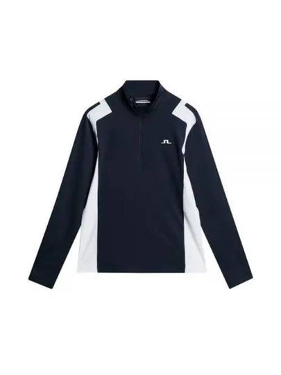 Lucas Quarter Zipper Long Sleeve T-Shirt Navy - J.LINDEBERG - BALAAN 2