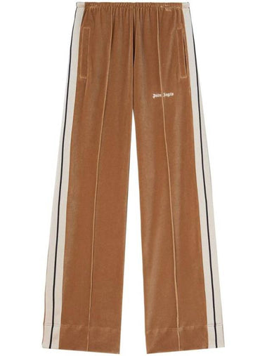 Velvet Wide Track Pants PWCJ010F23FAB0026103 - PALM ANGELS - BALAAN 1