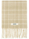 L’echarpe Carro Le Chouchou Jacquard Check Scarf Beige - JACQUEMUS - BALAAN 2