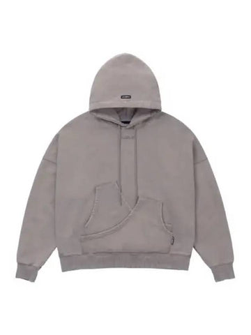 Curve Pocket Washed Hoodie Dirty Beige - AJOBYAJO - BALAAN 1