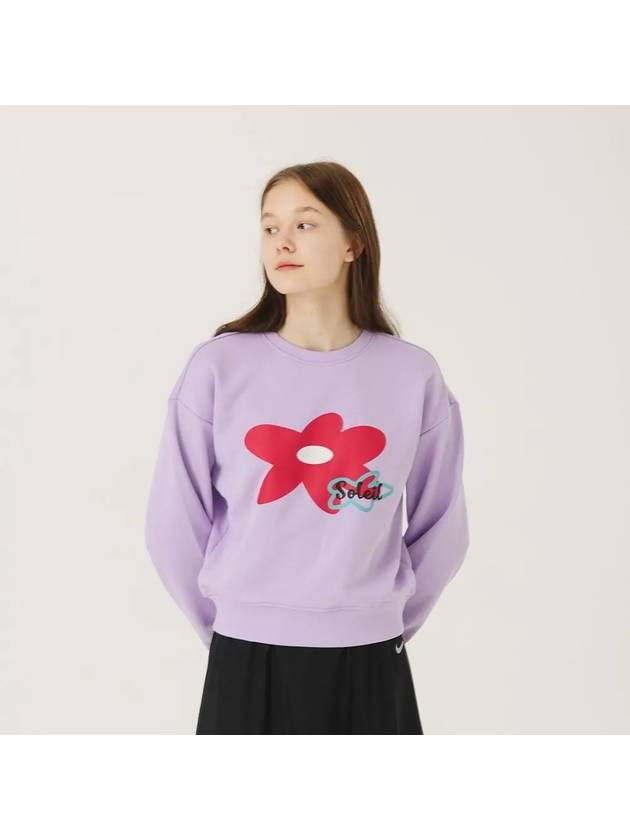 Brushed Options Soleil Doodle Flower Sweat Shirts LAVENDER - LE SOLEIL MATINEE - BALAAN 2