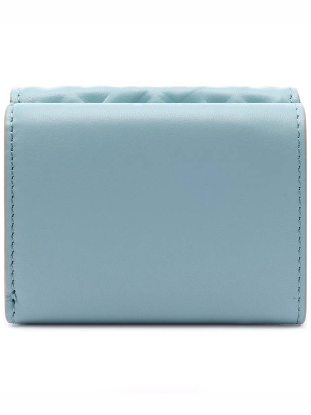 Baguette Micro Tri Fold Wallet Light Blue 8M0395AT00F1PQI - FENDI - BALAAN 5