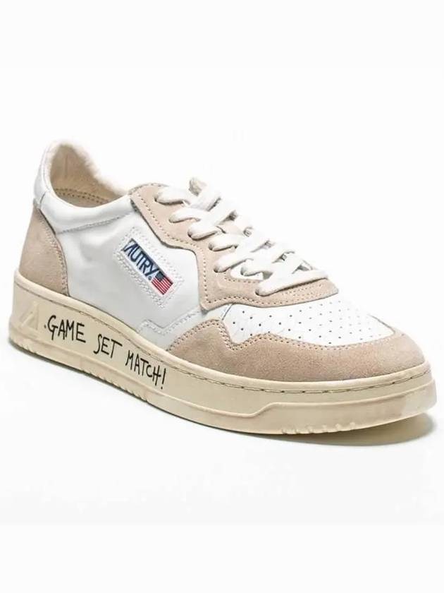 Men's Medalist Low Top Sneakers Beige - AUTRY - BALAAN 3