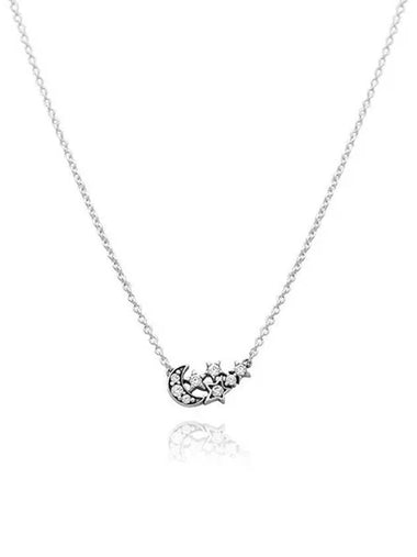 Sparkling Moon Star Collier Necklace Silver - PANDORA - BALAAN 1