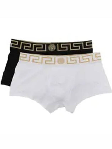 Medusa Banding Logo Briefs 2-Pack Set White Black - VERSACE - BALAAN 1