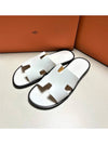 Izmir Leather Slippers Blanc - HERMES - BALAAN 2