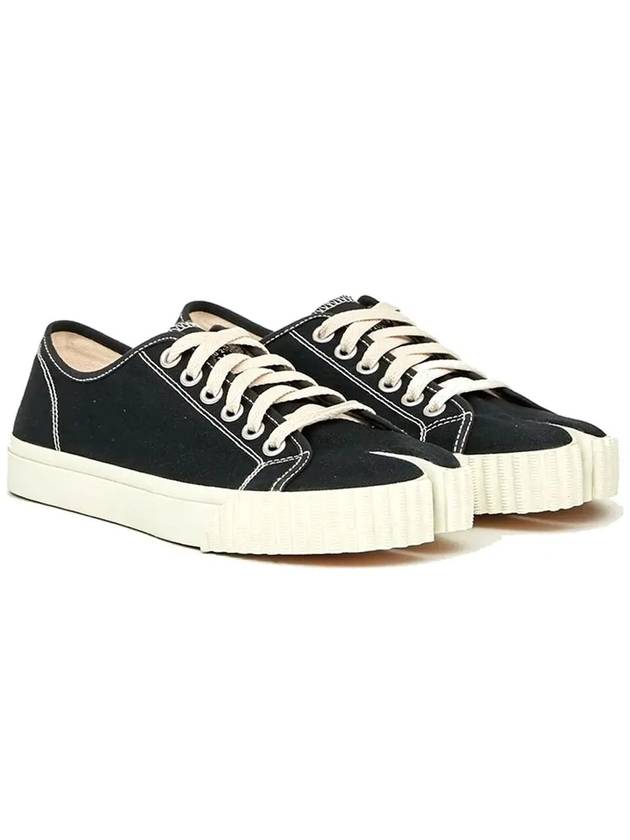 Tabi Canvas Low Top Sneakers Black - MAISON MARGIELA - BALAAN 4