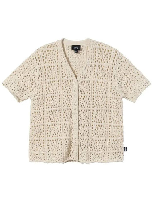 Sumira crochet short sleeve cardigan beige 217054 - STUSSY - BALAAN 1