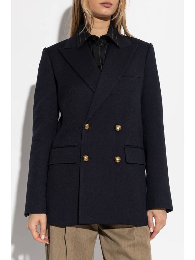 Burberry Double-breasted Blazer, Women's, Navy Blue - BURBERRY - BALAAN 3