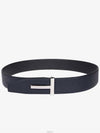 Men's T Logo Reversible Leather Belt Navy - TOM FORD - BALAAN 2