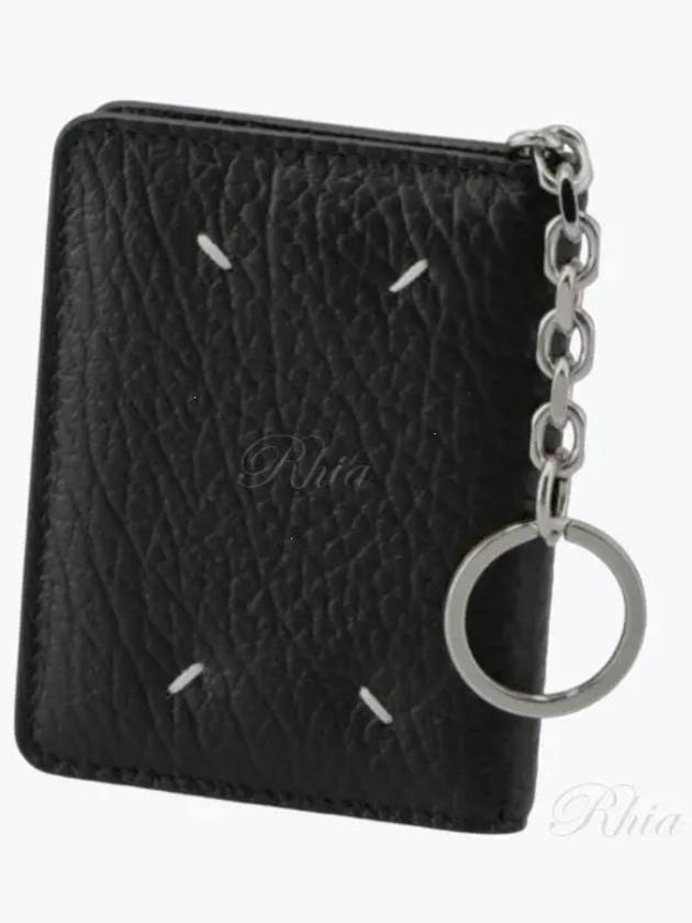 4 Stitch Keyring Card Wallet Black - MAISON MARGIELA - BALAAN 2