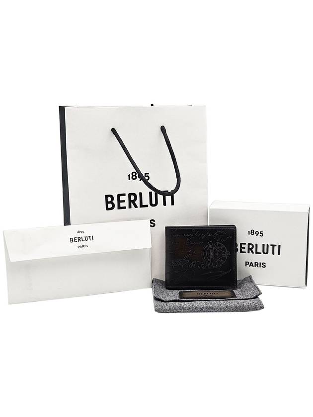 Berluti Nero Grigio Macore Scritto leather wallet - BERLUTI - BALAAN 2