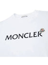 Flocked Logo Short Sleeve T-Shirt White - MONCLER - BALAAN 5