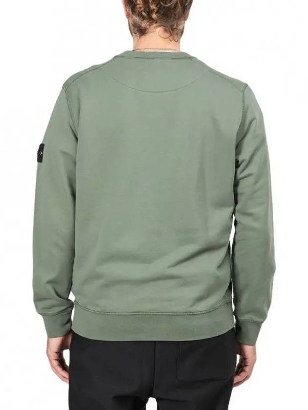 Garment Dyed Cotton Crewneck Sweatshirt Khaki - STONE ISLAND - BALAAN 3