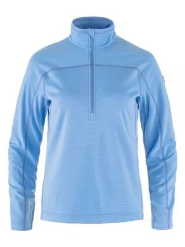 Women's Abisko Lite Fleece Half Zip Up Long Sleeve T-Shirt Ultramarine - FJALL RAVEN - BALAAN 2