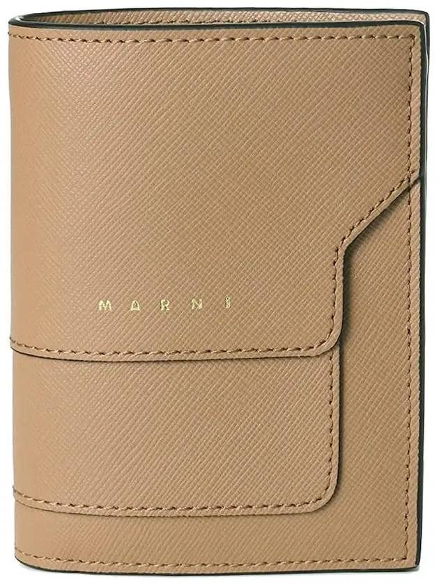 Saffiano Logo Half Wallet Pink Beige - MARNI - BALAAN 3