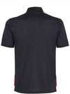 Men's Three Stripes Pocket Mercerized Short Sleeve Polo Shirt Navy - THOM BROWNE - BALAAN 4