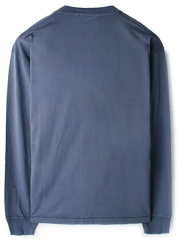 Chest Patch Long Sleeve T-Shirt Dark Blue - STONE ISLAND - BALAAN 3