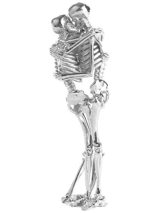 Kissing Skeleton Brooch Silver - RAF SIMONS - BALAAN.