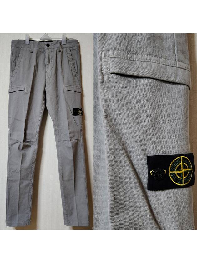 10 year old size gray double zipper pocket cargo pants 771631014 - STONE ISLAND - BALAAN 1