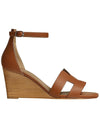 Legend Calfskin Wedge Heels Gold Brown - HERMES - BALAAN 3