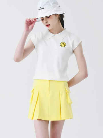 Vivid Cargo Skirt YELLOW - MONBIRDIE GOLF - BALAAN 1