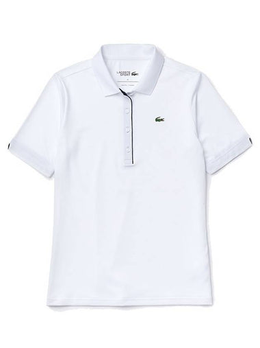 Women's Golf Performance Ultra Dry Short Sleeve Polo Shirt White - LACOSTE - BALAAN 1