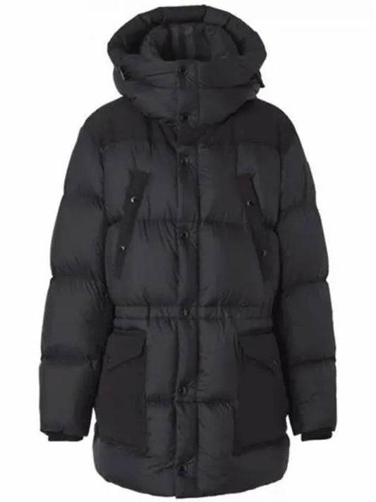 Logo Applique Nylon Puffer Coat Black - BURBERRY - BALAAN 2