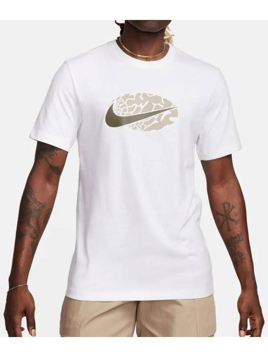 Men's Sportswear 12MO Swoosh Short Sleeves T-Shirt White - NIKE - BALAAN 2