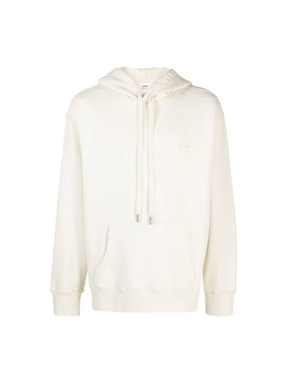 Fade Out Embroidery Logo Hoodie Beige - AMI - BALAAN 2