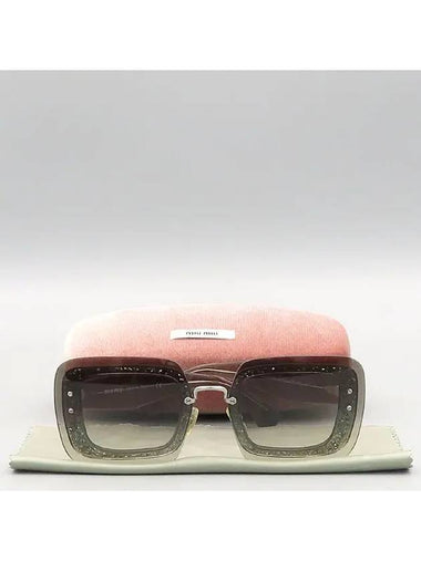 UES 0A7 Reveal Smu01r Gray Glitter Shaded Sunglasses - MIU MIU - BALAAN 1