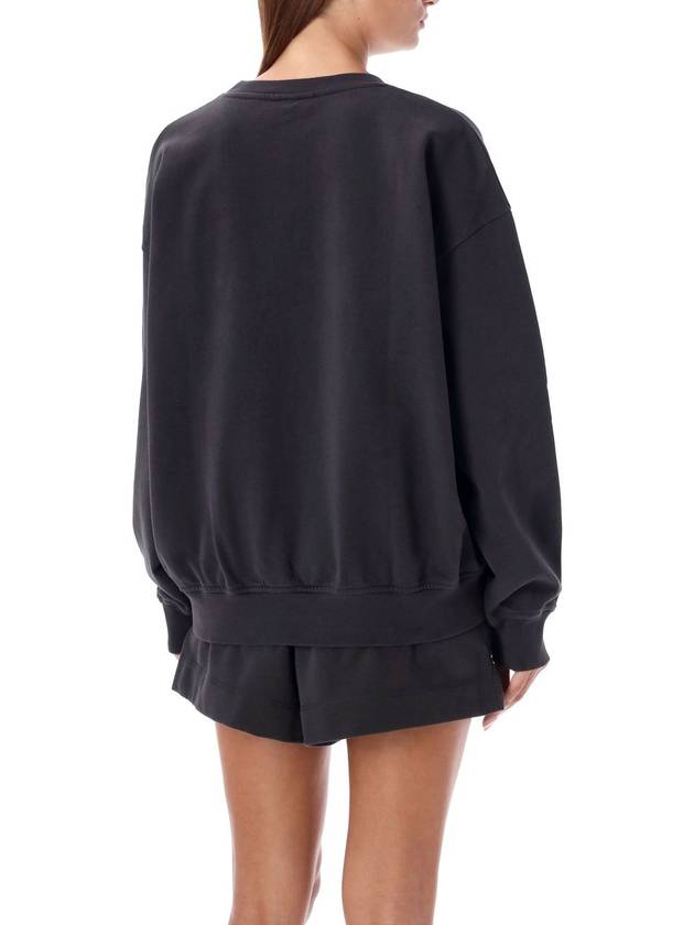 Isoli Oversized Cotton Sweatshirt Black - GANNI - BALAAN 3