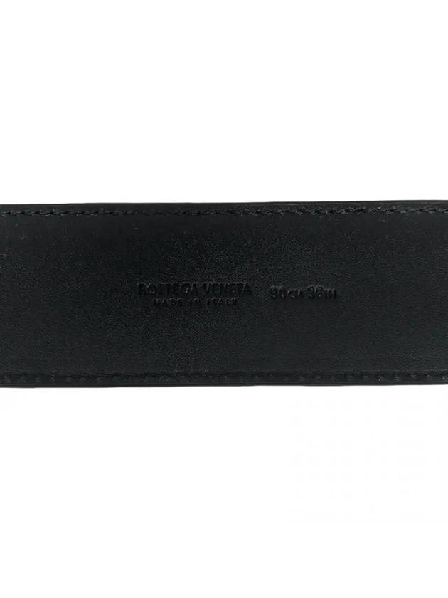 Men's Intrecciato Weaving Leather Belt Black - BOTTEGA VENETA - BALAAN 7